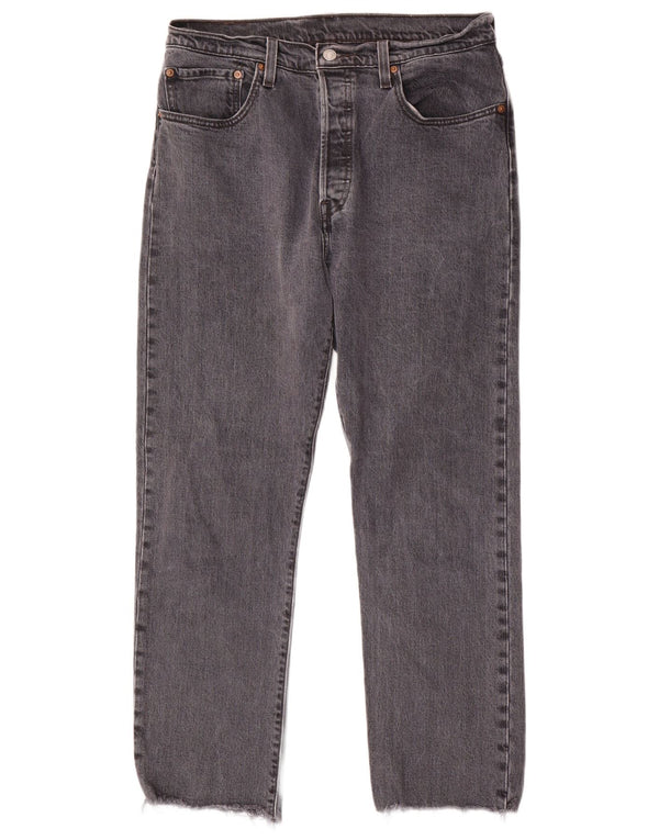 LEVI'S muške 501 ravne traperice W31 L28 sivi pamuk