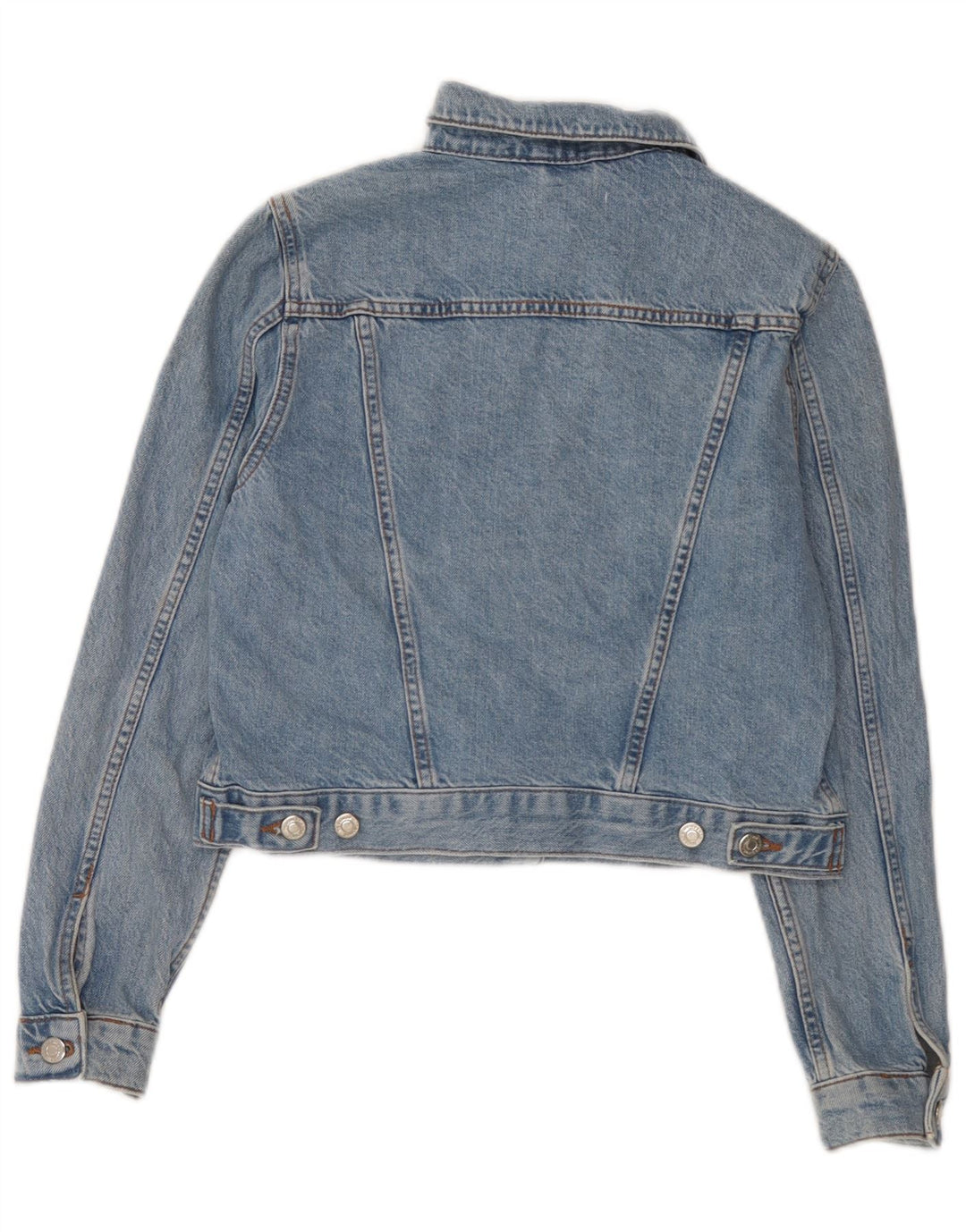 Topshop ženska crop traper jakna UK 8 Small Blue Cotton