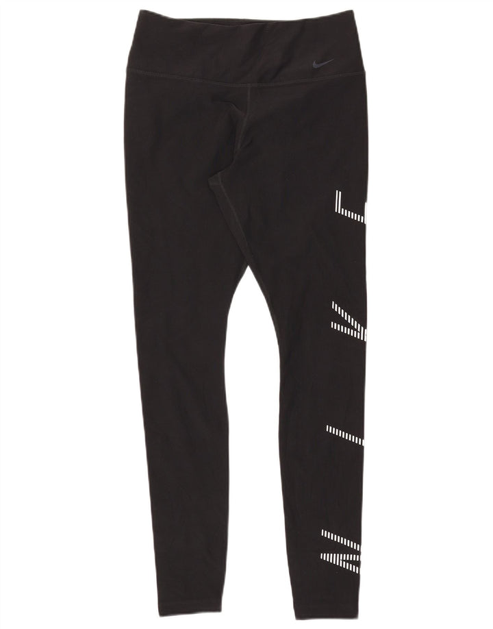 Nike ženske Dri Fit grafičke tajice UK 12 srednje crne