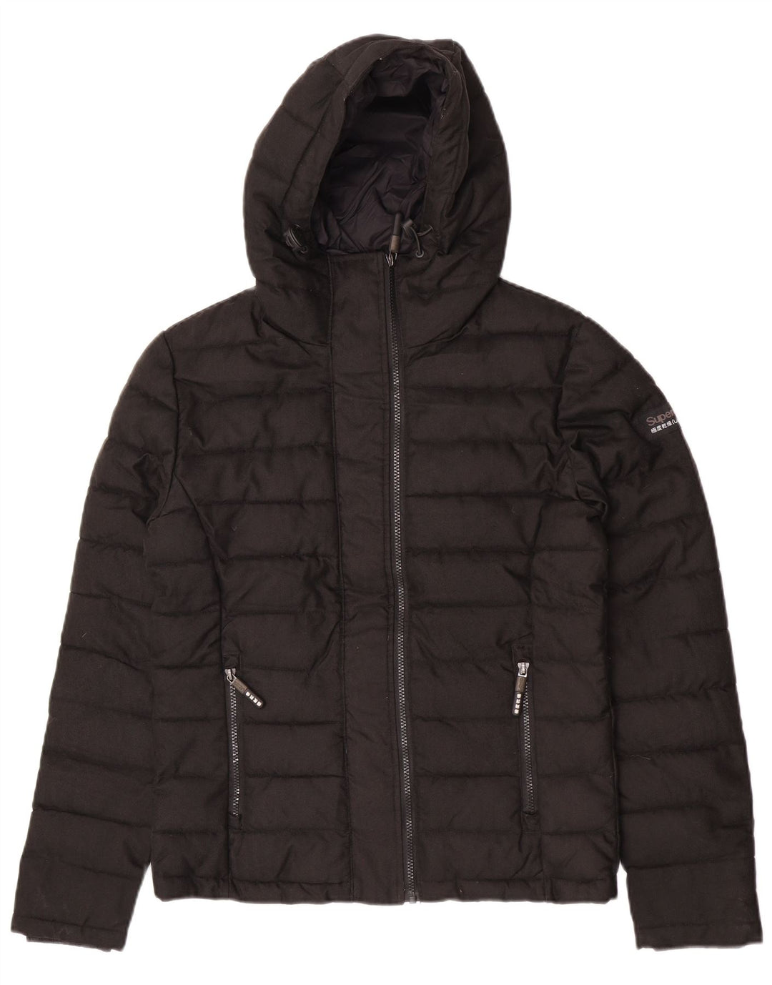 Superdry muška podstavljena jakna s kapuljačom UK 38 srednji crni poliester