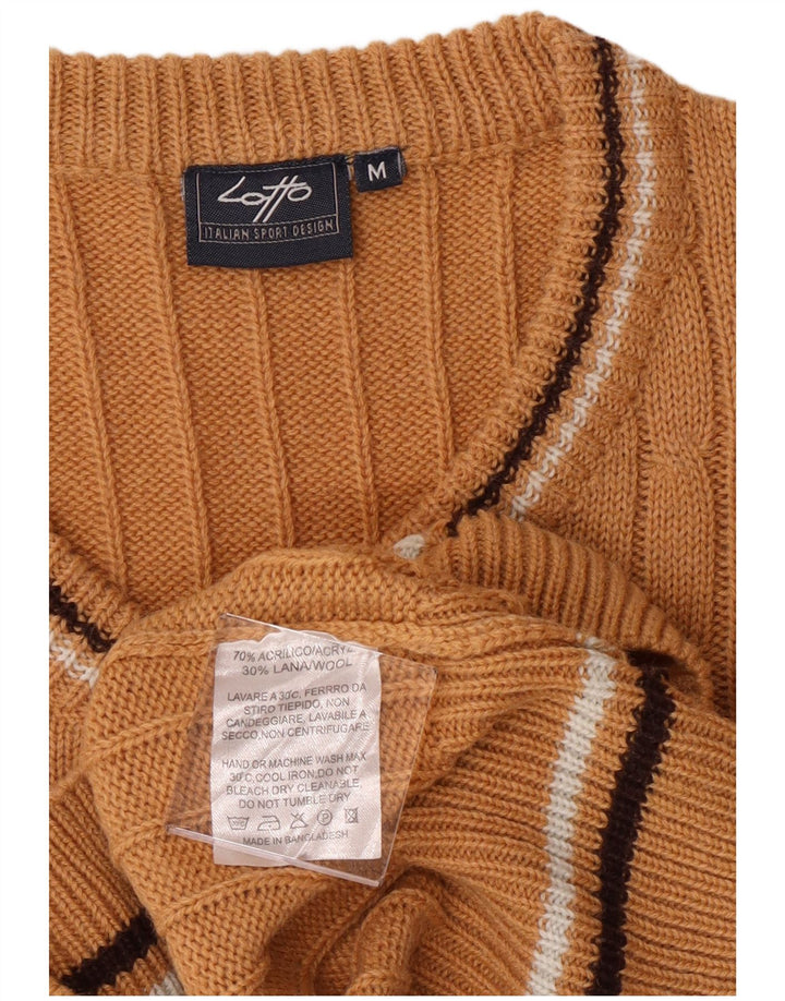Lotto muški džemper s V-izrezom, srednje smeđi akril
