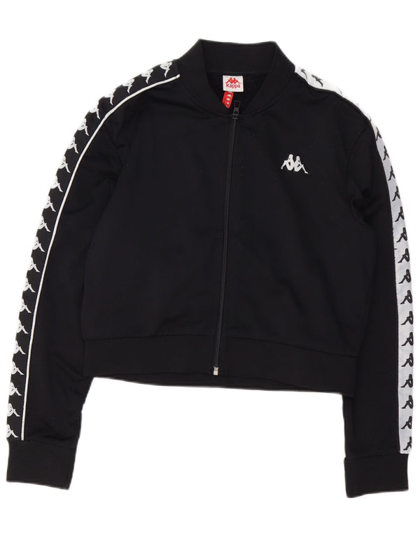 Kappa ženska gornja jakna trenirke Graphic Crop UK 14 Srednji crni poliester