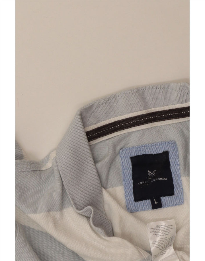 CREW ODJEĆA Muška polo majica s velikim plavim prugama od pamuka