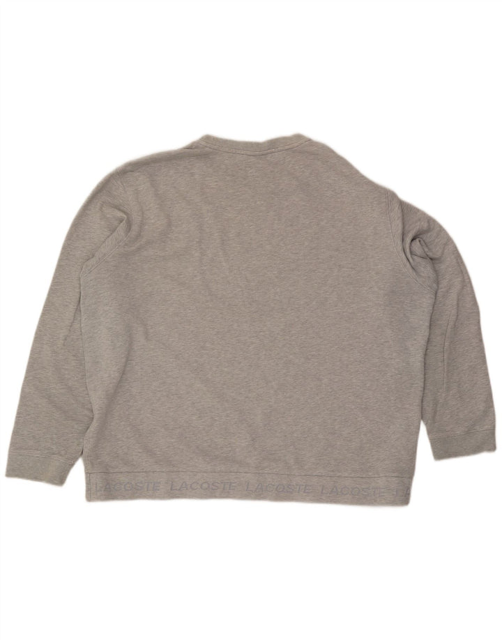 Lacoste muška majica s kratkim rukavima, džemper, veličina 8 3XL, sivi flekasti pamuk