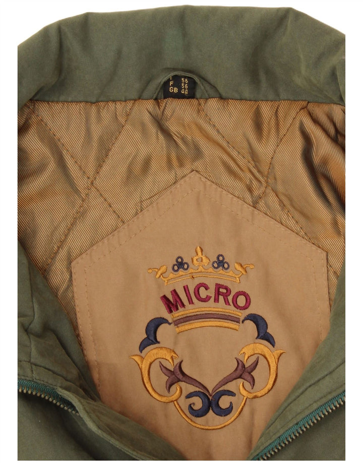 VINTAGE Mens Windbreaker Jacket UK 44 2XL Green Polyester