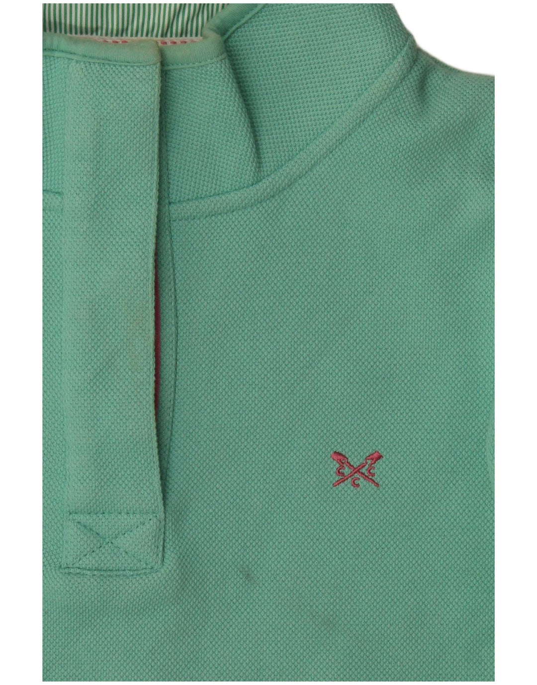 Crew Clothing Ženska majica s dugmadima i izrezom UK 12 Srednje zelena