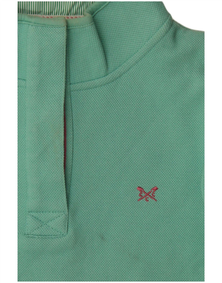 Crew Clothing Ženska majica s dugmadima i izrezom UK 12 Srednje zelena
