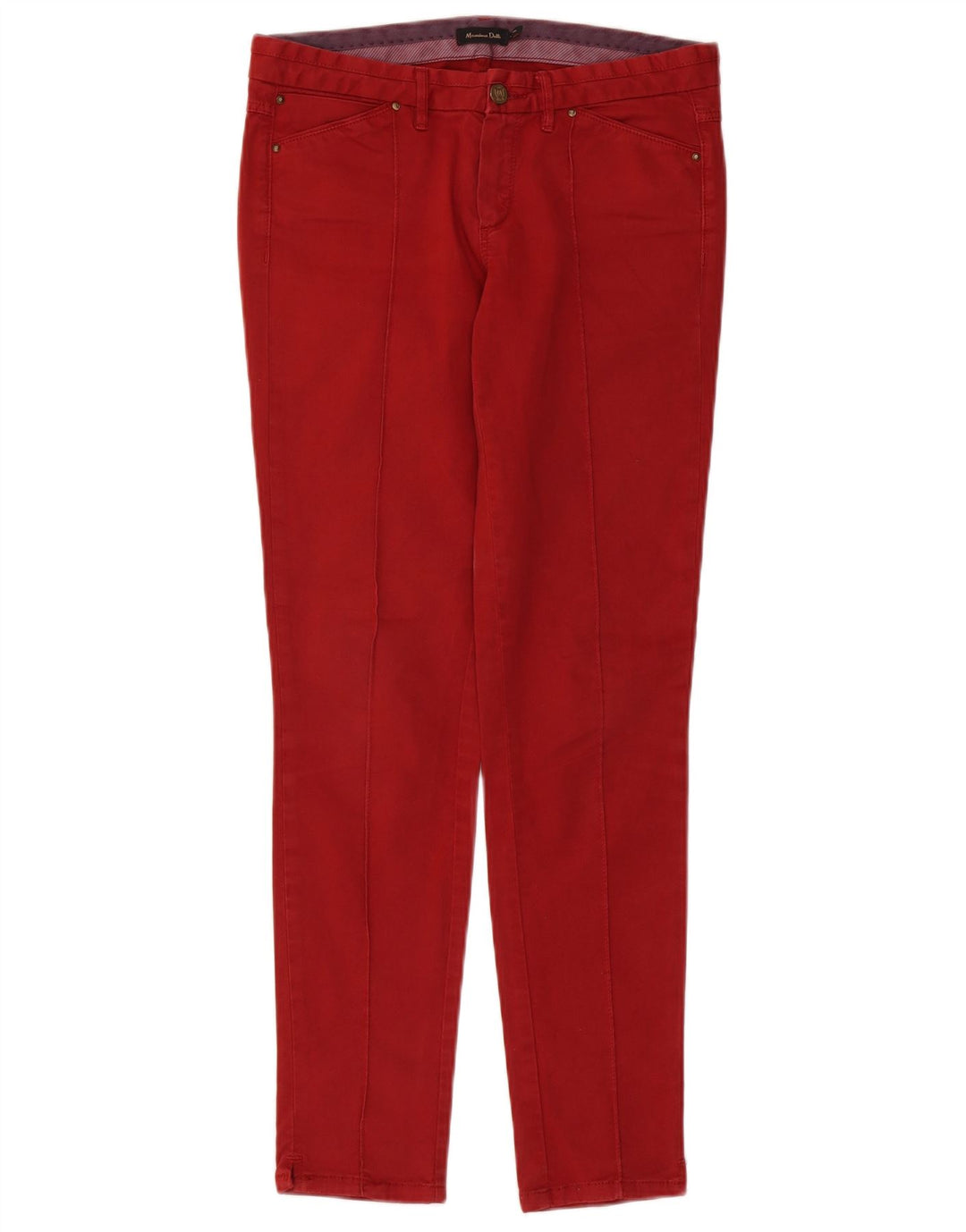 Massimo Dutti Womens Slim Jeans EU 38 Small W28 L30 Red
