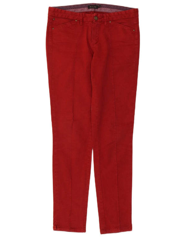 Massimo Dutti Womens Slim Jeans EU 38 Small W28 L30 Red