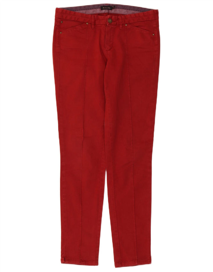 Massimo Dutti Womens Slim Jeans EU 38 Small W28 L30 Red