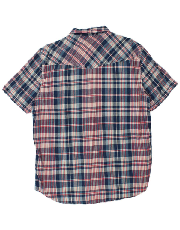 Rifle muška majica kratkih rukava XL plavi karirani pamuk