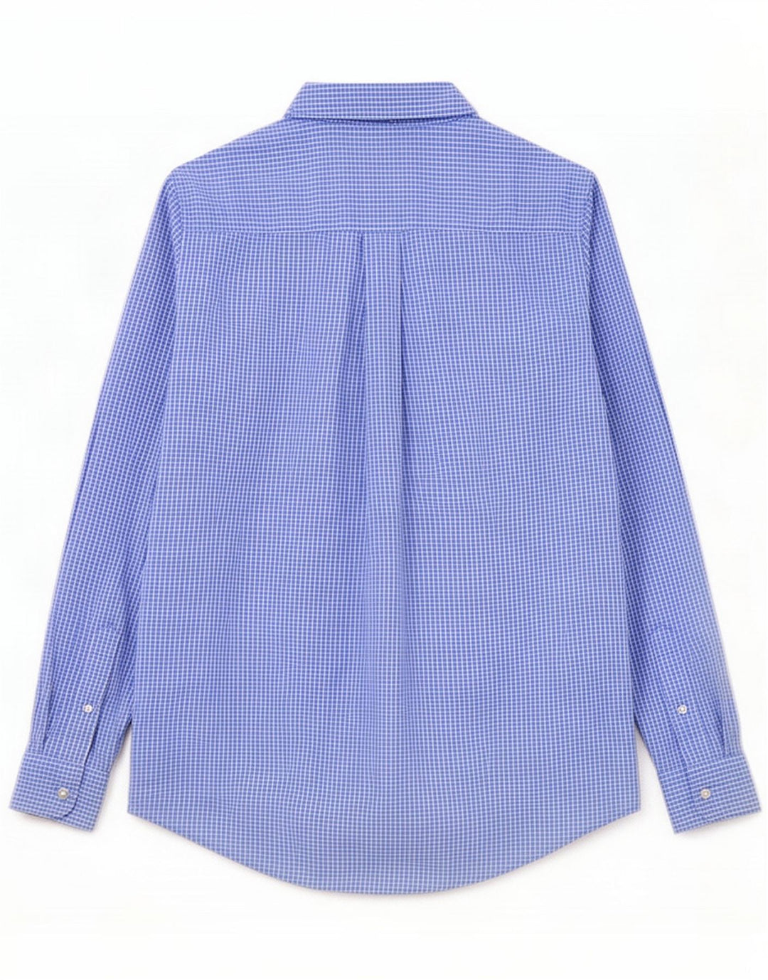 Chaps Custom Fit Shirt Small Blue Gingham Cotton