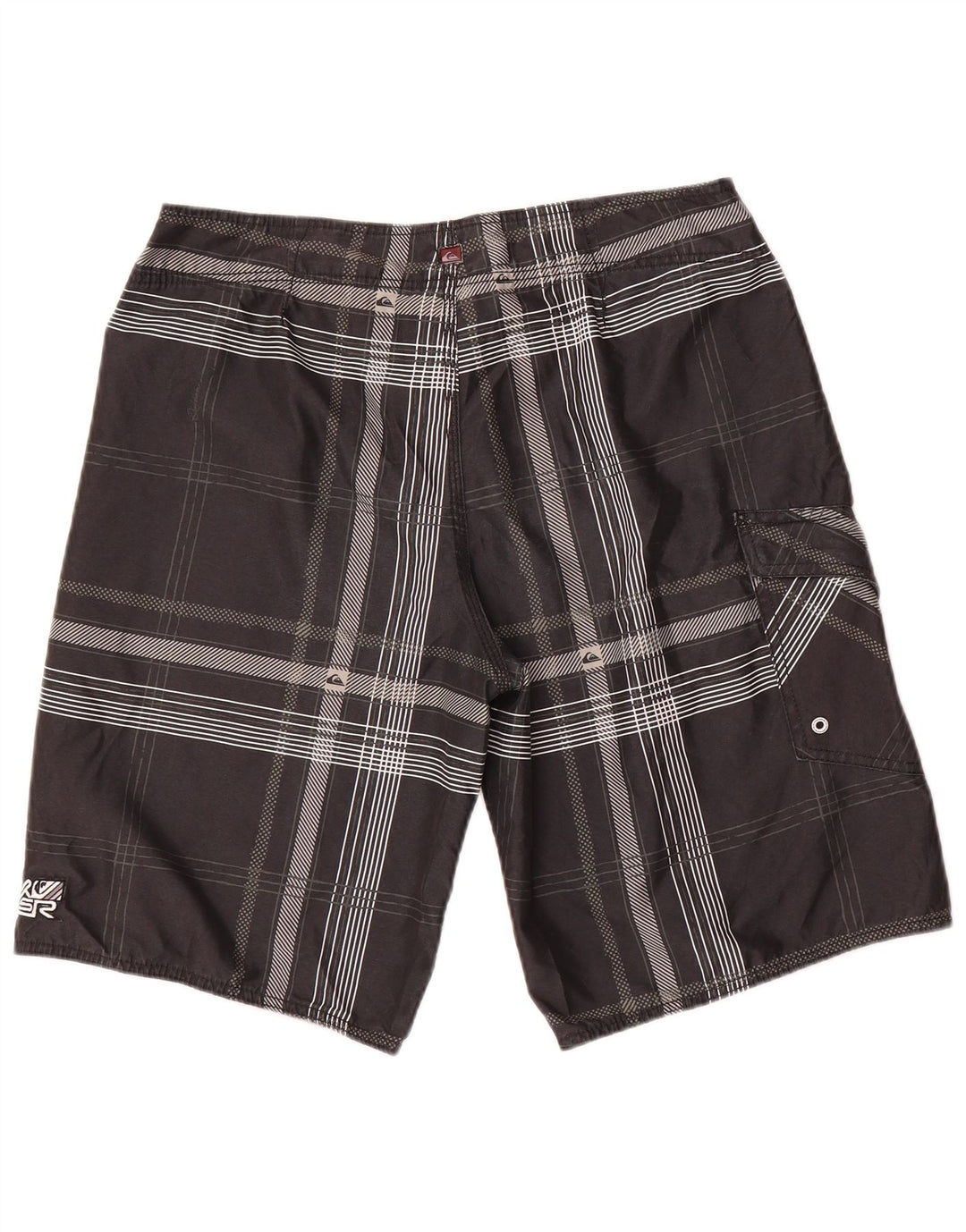 Quiksilver muške kratke hlače za plivanje, srednji crni karirani poliester