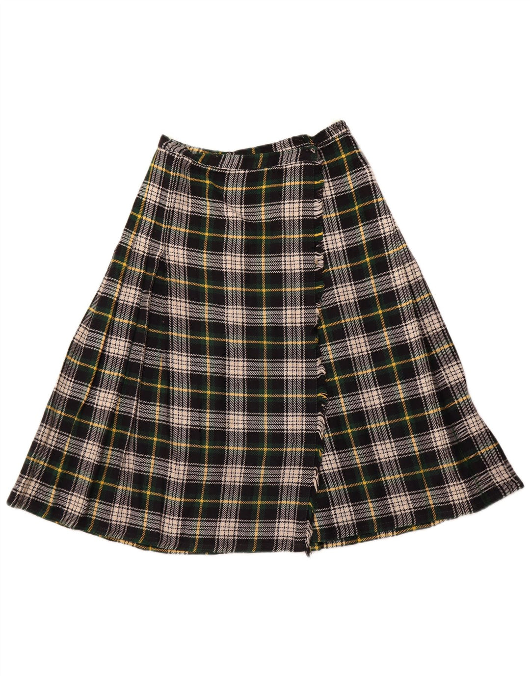VINTAGE ženska suknja na preklop W26 mali zeleni karo