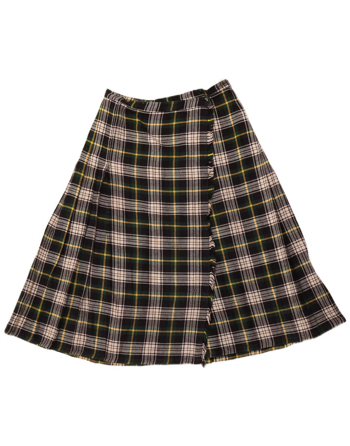 VINTAGE ženska suknja na preklop W26 mali zeleni karo