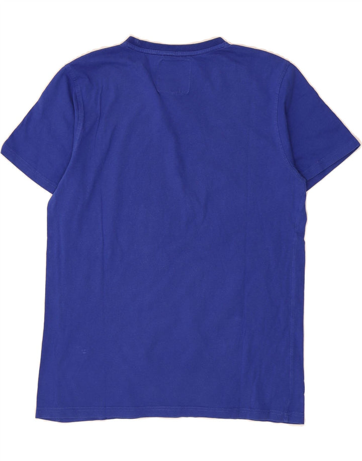 DATCH Mens Graphic T-Shirt Top Large Blue Cotton Vintage Datch and Second-Hand Datch from Messina Hembry 