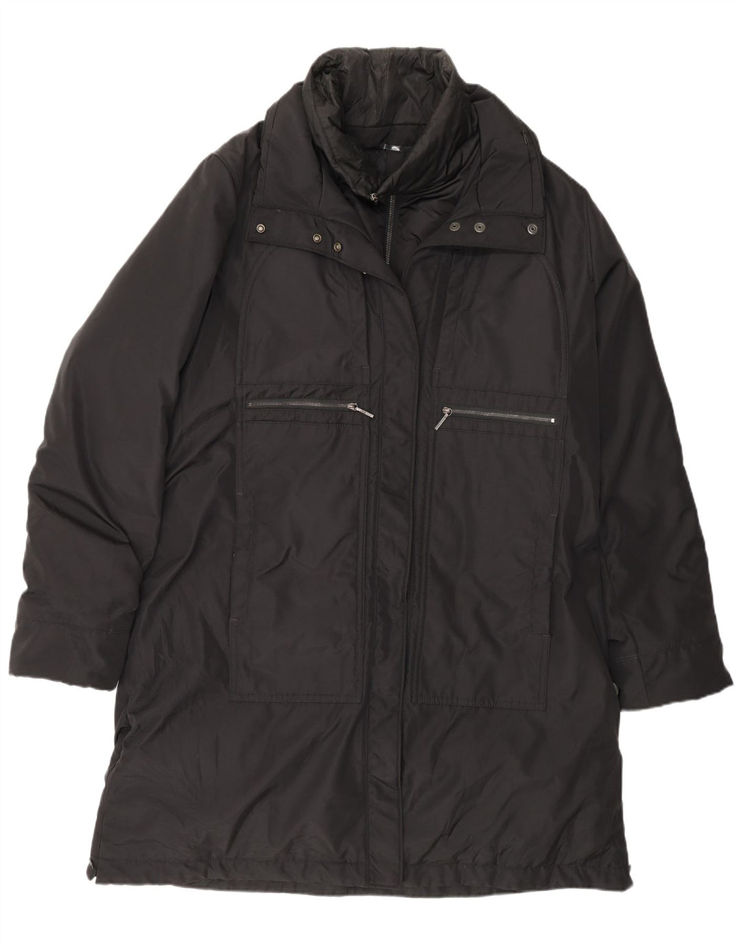 Razglednica Ženski podstavljeni kaput UK 18 XL crni poliester zimski