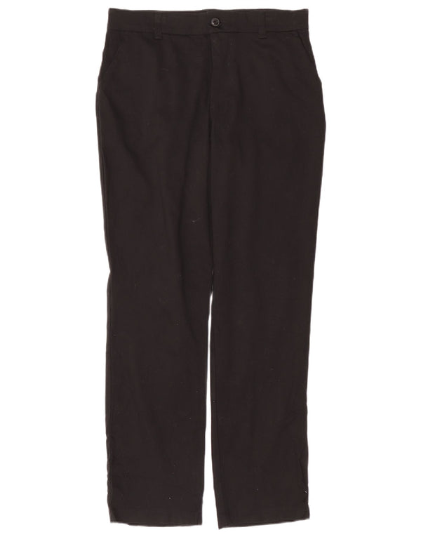 Lee ženske ravne chino hlače US 10 Large W34 L30 crni pamuk