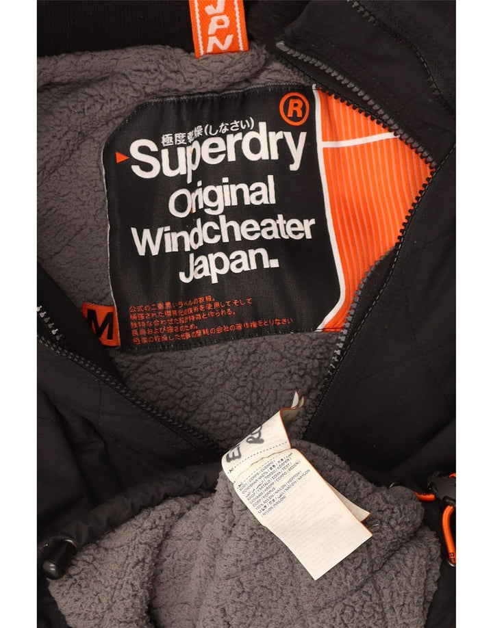 SUPERDRY ženska jakna vjetrovka s kapuljačom UK 14 srednje crna