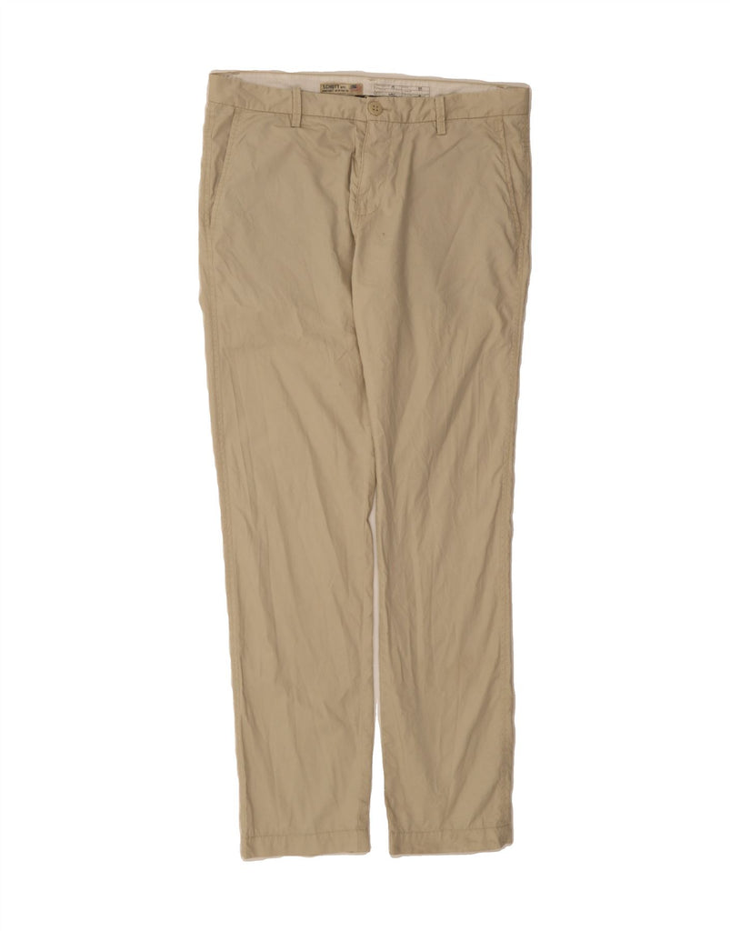 SCHOTT Mens Slim Chino Trousers W33 L32  Beige Cotton Vintage Schott and Second-Hand Schott from Messina Hembry 