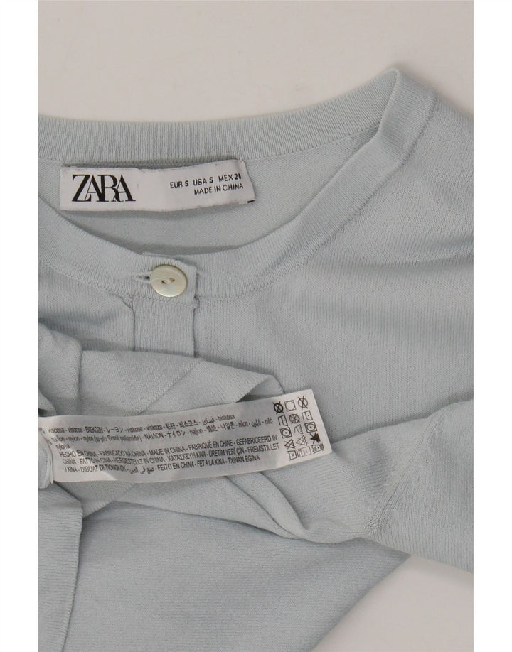 Zara ženska majica dugih rukava UK 8 Mala plava viskoza