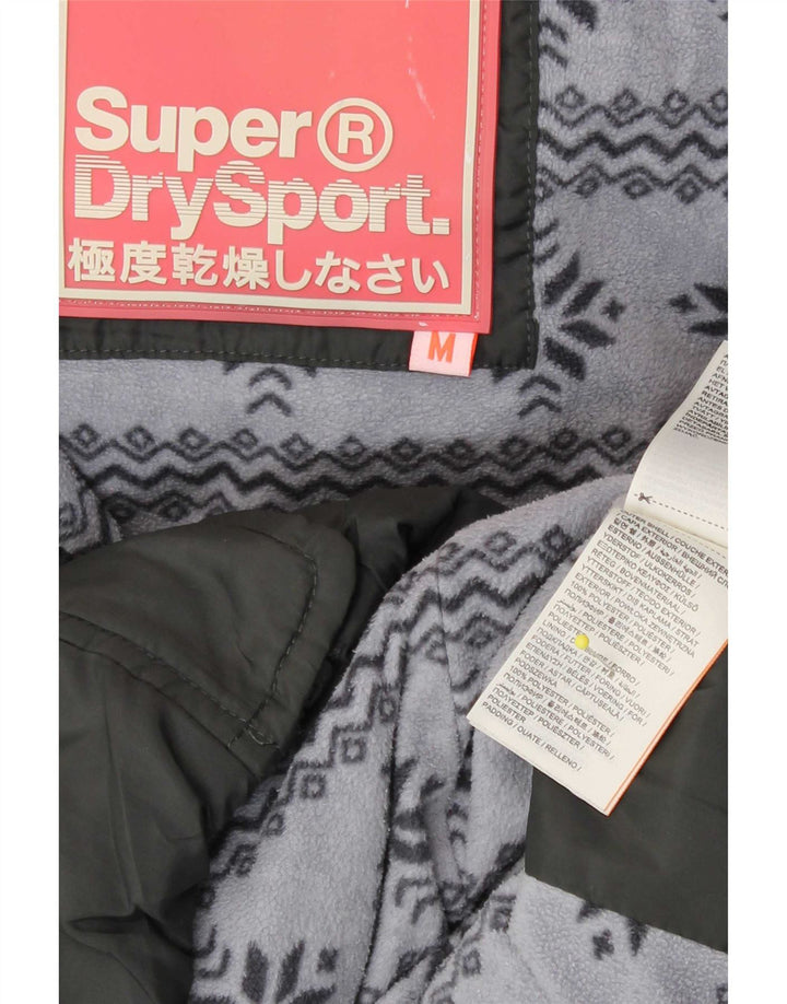 Superdry ženska podstavljena jakna s kapuljačom UK 14 srednje sivi poliester