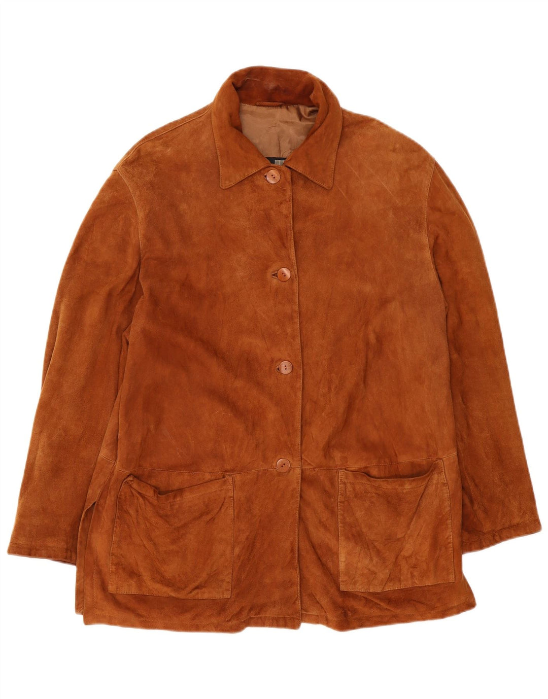 Vintage ženska jakna od brušene kože IT 46 velika smeđa koža