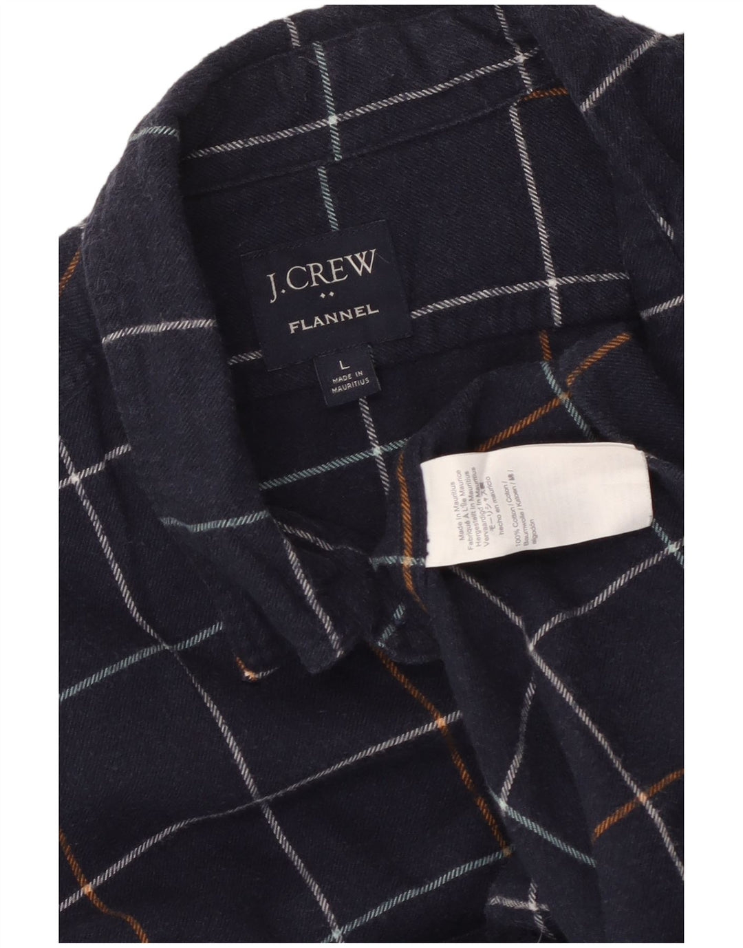 J. Crew muška flanelska košulja, veliki tamnoplavi karirani pamuk
