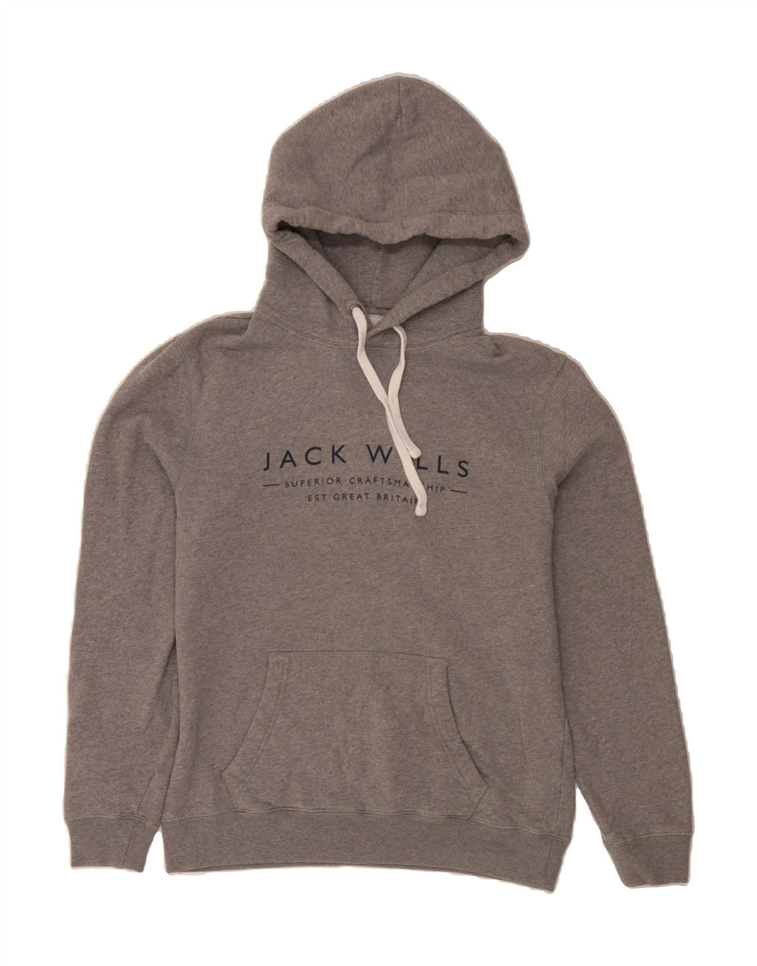 JACK WILLS Mens Graphic Hoodie Jumper Medium Grey Cotton Vintage Jack Wills and Second-Hand Jack Wills from Messina Hembry 