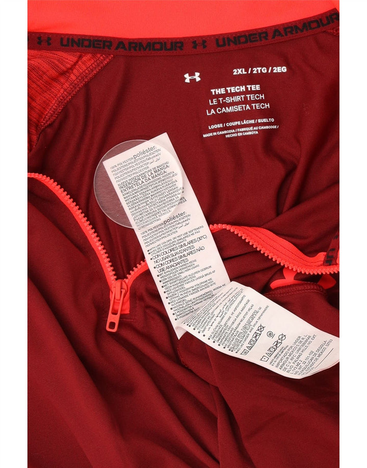 Under Armour, gornji dio trenirke s patentnim izrezom, 2XL crvene boje