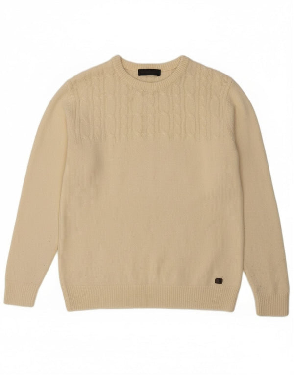 Trussardi ženski džemper s morskim izrezom UK 16 Large Off White