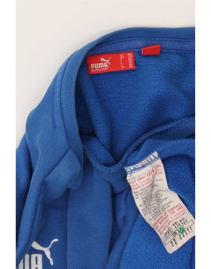Puma muška majica s kratkim rukavima 2XL pamuk plave boje