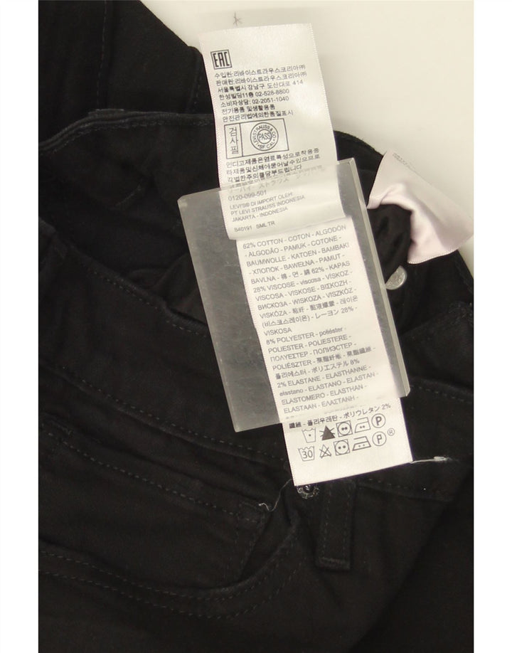 Levi's ženske 710 uske traperice W30 L34 crni pamuk