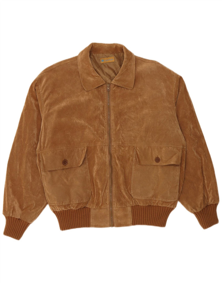 VINTAGE muška bomber jakna UK 42 XL smeđi poliester