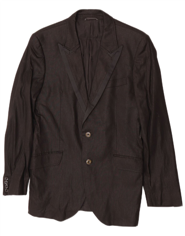 Versace muška jakna sa 2 gumba IT 48 srednje crna lanena klasična