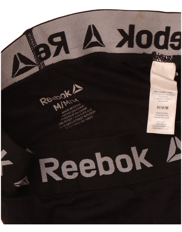 Reebok Mens Graphic Leggings Medium  Black Polyester
