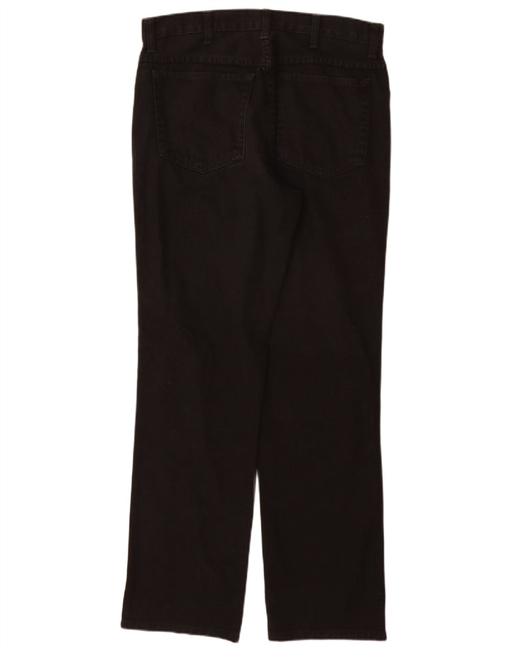 WRANGLER Muške Texas Straight Jeans W34 L32 Crni pamuk