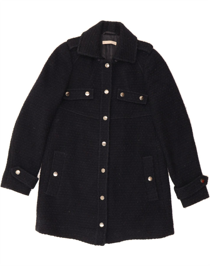 STEFANEL Womens Military Oversized Overcoat IT 38 XS Navy Blue Viscose Vintage Stefanel and Second-Hand Stefanel from Messina Hembry 