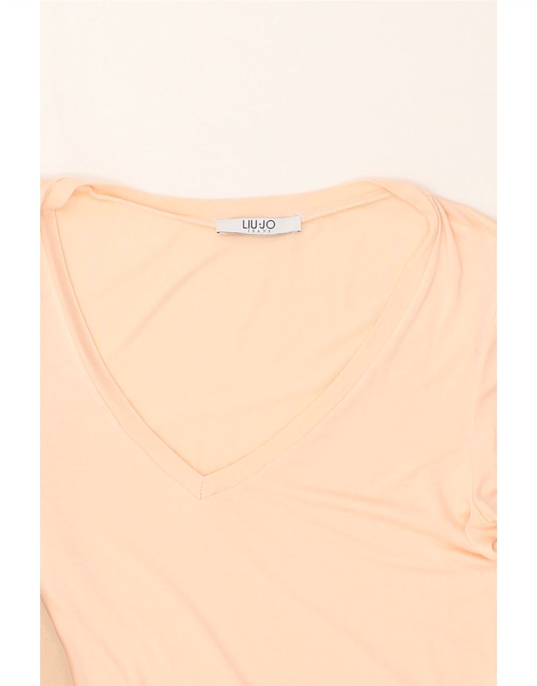 LIU JO Womens T-Shirt Top UK 12 Medium Beige Viscose Vintage Liu Jo and Second-Hand Liu Jo from Messina Hembry 