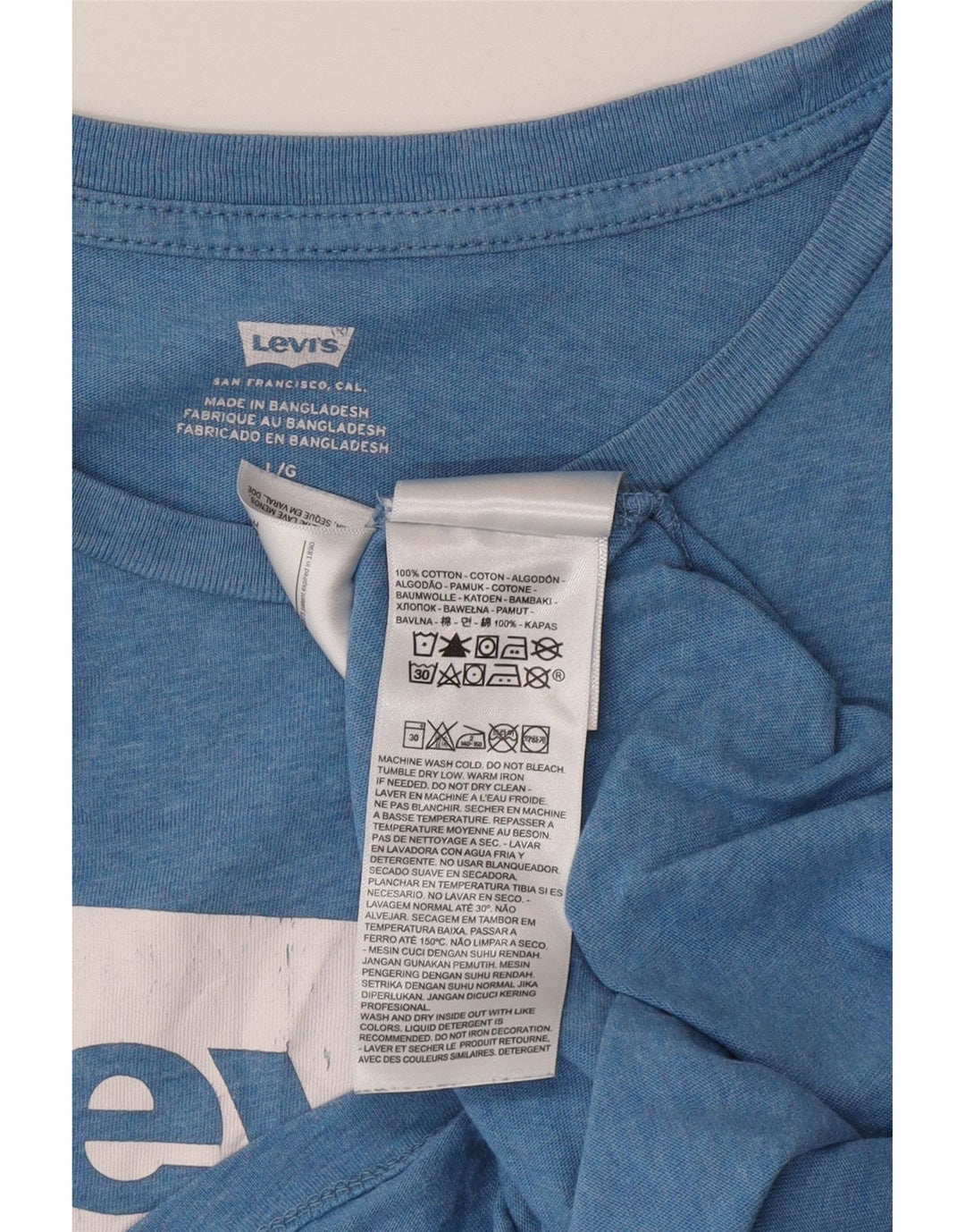 Levi's muška velika plava pamučna majica s grafičkim motivima