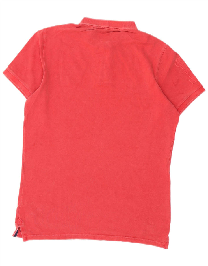 Superdry muška polo majica srednje crvene pamučne boje