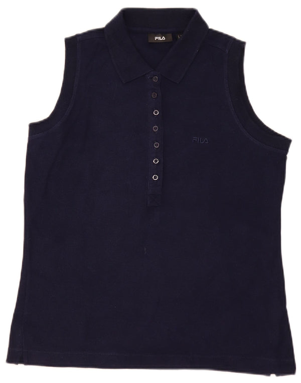 Fila ženska polo majica bez rukava UK 14 Veliki tamnoplavi pamuk