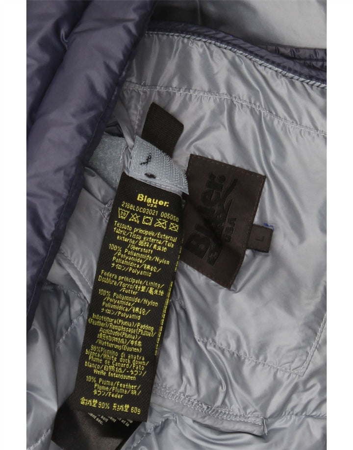 Blauer ženska podstavljena jakna s kapuljačom UK 16 velika tamnoplava poliamidna