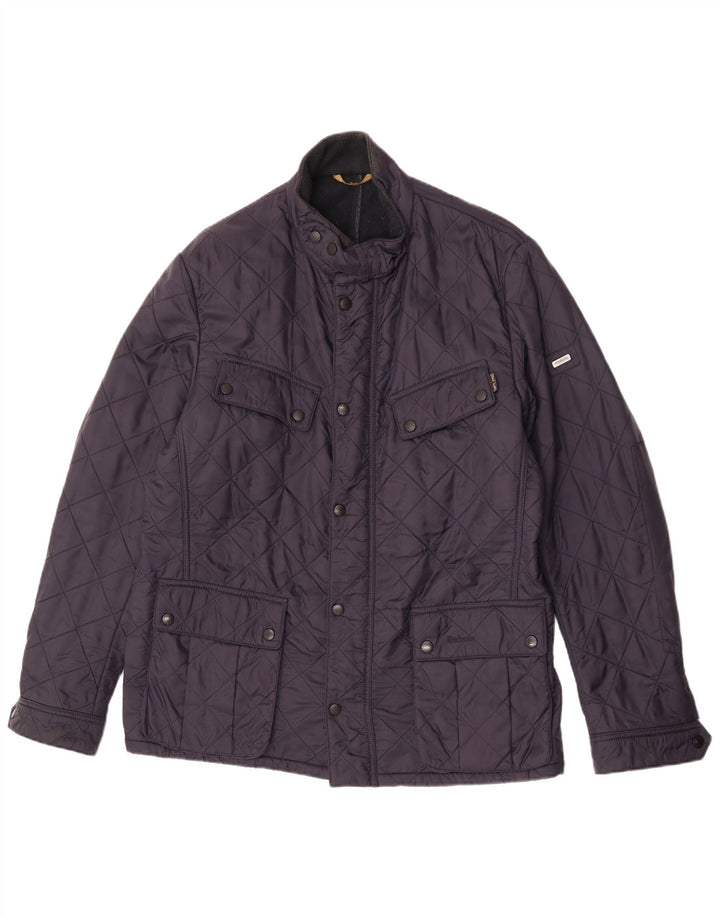 Barbour muška prošivena jakna UK 42 XL tamnoplavi poliester