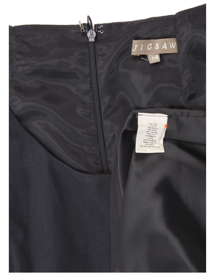 Jigsaw ženska plašt haljina bez rukava UK 14 srednje tamnoplava viskoza