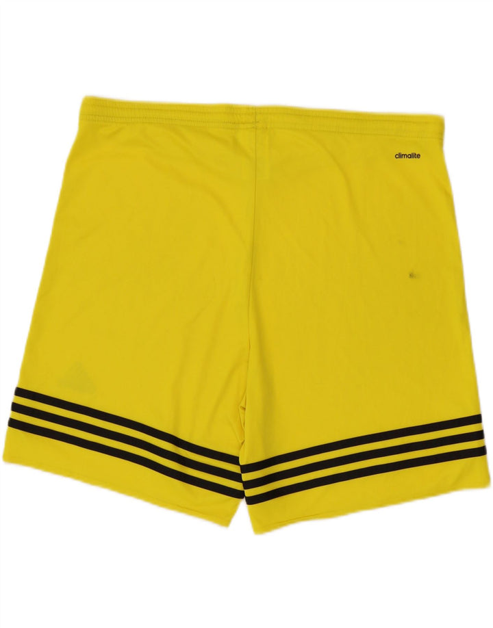 Adidas muške sportske kratke hlače s velikim žutim prugama od poliestera
