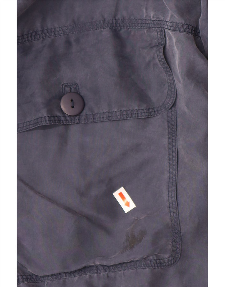 VINTAGE muška bomber jakna IT 48 Srednje tamnoplava svila