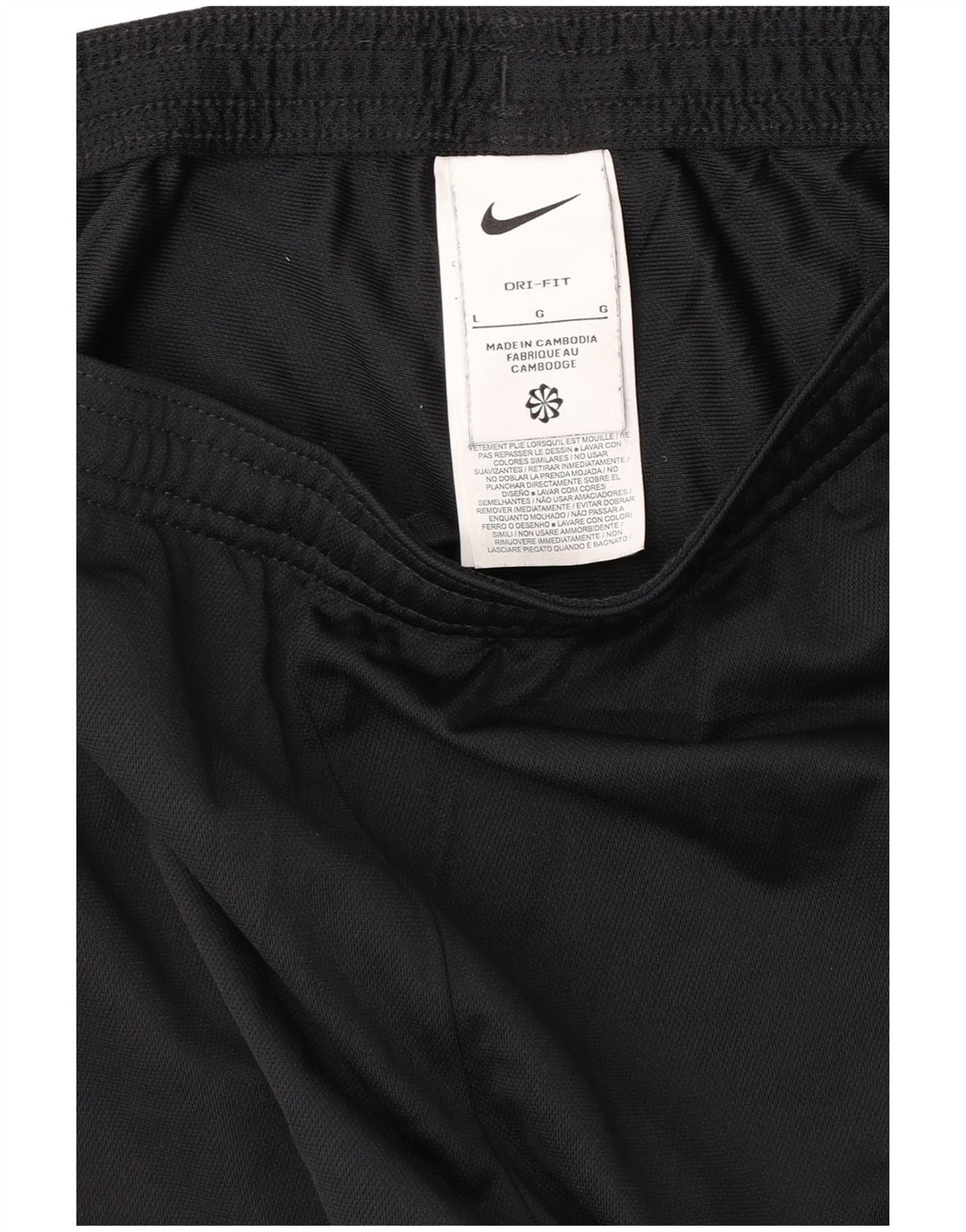 NIKE Ženske Dri Fit Trenirke Hlače UK 14 Veliki crni poliester