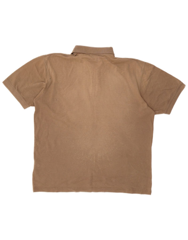 Jack Wolfskin Mens Polo Shirt UK 40/42 Large Beige Cotton