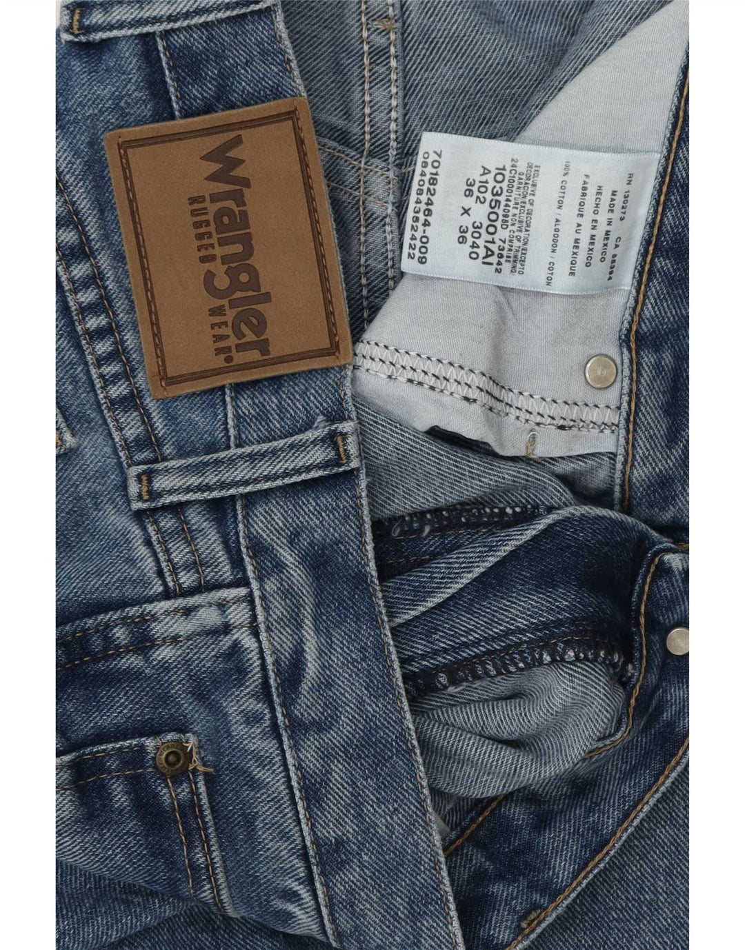 Wrangler muške ravne traperice W36 L36 plavi pamuk